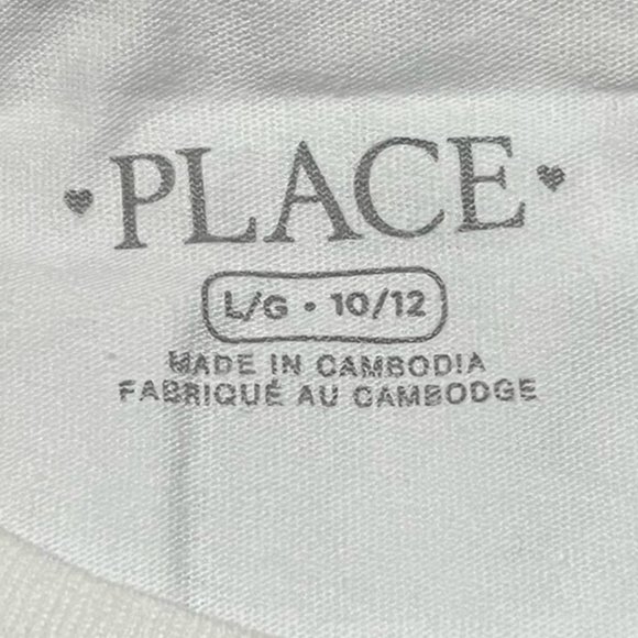 The Childrens Place Girls PWR Graphic Tee WHITE Short Sleeve- L (10/12) NWT - Picture 3 of 5